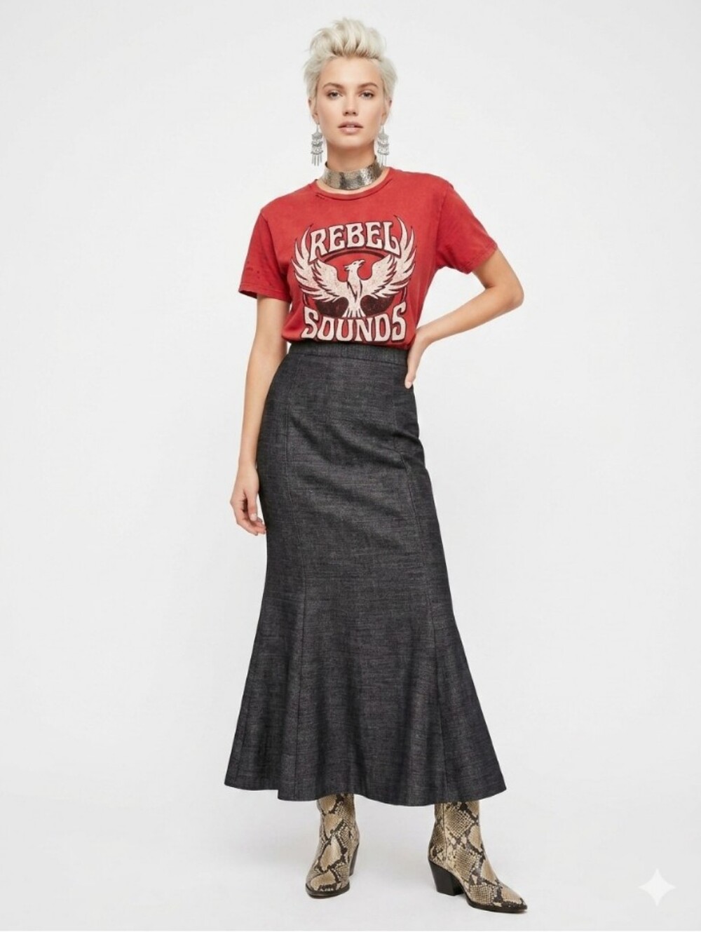Women’s Mermaid High Waisted Midi/Maxi Skirt
